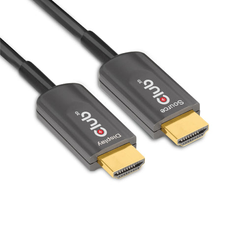 Club 3d gecertificeerde actieve optische ultra high speed hdmi 2.1 kabel (zwart, 10 meter, 8k)