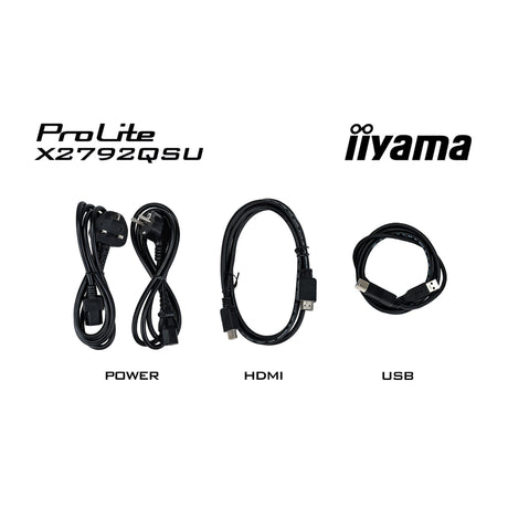 Iiyama prolite x2792qsu-b1 27 monitor (zwart, 1x displayport, 1x hdmi, 2x usb-a, 120 hz)