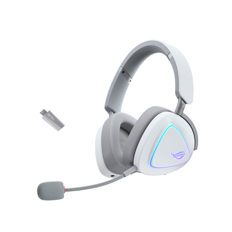 Asus rog delta ii moonlight white edition over-ear gaming headset (wit, rgb, 3.5 mm, 2.4 ghz, bluetooth)
