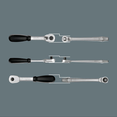 Wera 8100 sb 11 zyklop metalen ratelset, 3 8 gereedschapsset (zwart groen, 29-delig, volledig metalen ratel met vierkantaandrijving)