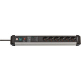 Brennenstuhl premium-protect-line, stekkerdoos 6-voudig met overspanningsbeveiliging (3m kabel, met schakelaar, made in germany)