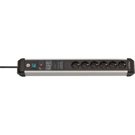 Brennenstuhl premium-protect-line, stekkerdoos 6-voudig met overspanningsbeveiliging (3m kabel, met schakelaar, made in germany)