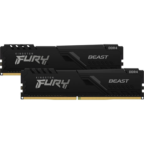 Kingston fury beast 16 gb ddr4-3200 (2x 8 gb) werkgeheugen (zwart, kf432c16bbk2 16, xmp 2.0)