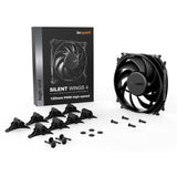 Be quiet! silent wings 4 pwm high-speed case fan (zwart, 120 x 120 x 25 mm)