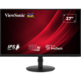 Viewsonic vg2708a 27 monitor (zwart, 1x hdmi, 1x displayport, usb-c, usb-a, sound, 100 hz)