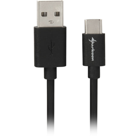 Sharkoon usb-a 2.0 - usb-c kabel (zwart, 1,5 meter)