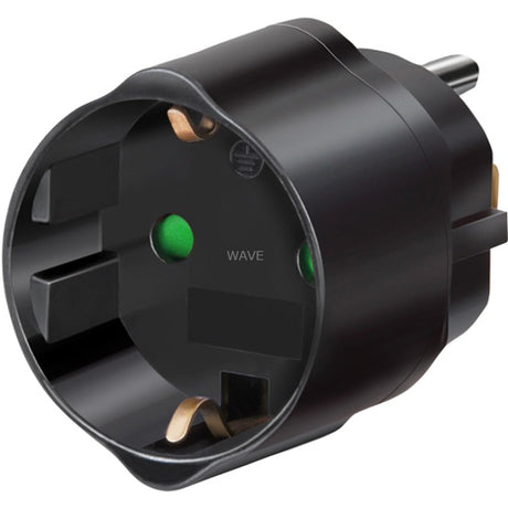 Brennenstuhl reisstekker reisadapter (reiscontactdoosadapter voor het aansluiten van elektrische apparaten met aardingscontactstekker in landen met amerikaans (3-polig) stekkersysteem) zwart