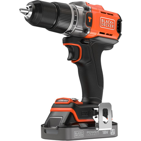 Black+decker 18v schroefklopboormachine + 18v excentrische schuurmachine bundel (zwart oranje)