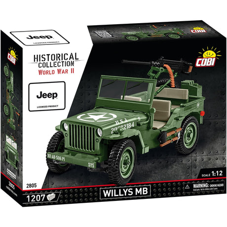 Cobi historical collection - willys mb constructiespeelgoed (schaal 1:12)