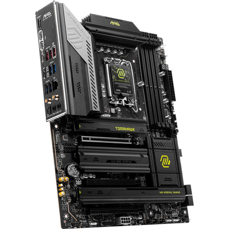 Msi mag z890 tomahawk wifi socket 1851 moederbord (zwart geel, raid, 5gb-lan, wi-fi 7, bt, sound, atx)