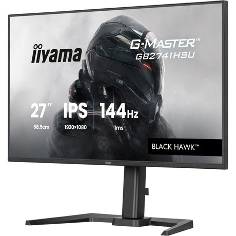 Iiyama g-master black hawk gb2741hsu-b1 27 gaming monitor (zwart, hdmi, displayport, 2x usb-a, usb-b, 144 hz)