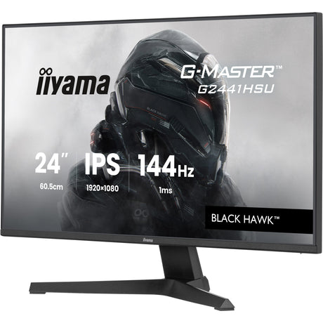 Iiyama g-master black hawk g2441hsu-b1 23.8 gaming monitor (zwart, hdmi, displayport, 2x usb-a, usb-b, 144 hz)