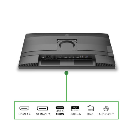 Philips 24b2g5301 23.8 monitor (zilver zwart, 1x displayport, 1x hdmi, 1x vga, 3x usb-c, 4x usb-a, 1x rj-45)