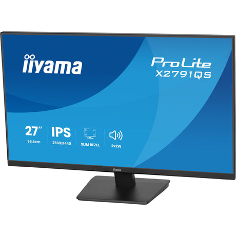 Iiyama prolite x2791qs-b1 27 monitor (zwart (mat), 1x displayport, 1x hdmi)