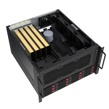 Silverstone rm61-312, rack, serverbehuizing (zwart | 6u)
