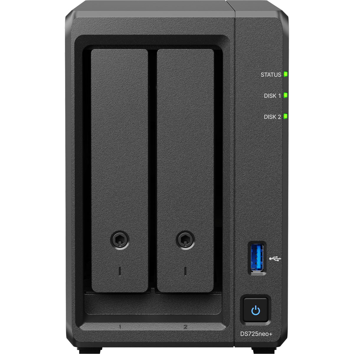 Synology diskstation ds725neo+ nas (zwart, 2x lan, usb-a 3.2 (5 gbit s))