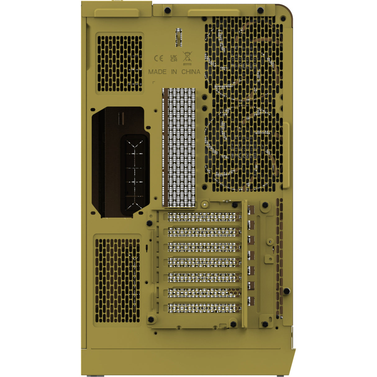 Thermaltake view 390 air butter caramel midi tower behuizing (geel | 2x usb-a | 1x usb-c | tempered glass)