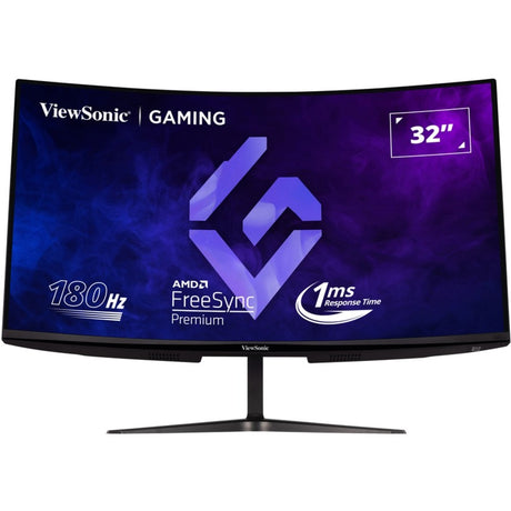Viewsonic vx3218c-2k 32 curved gaming monitor (zwart, 1x displayport, 2x hdmi, 180 hz)