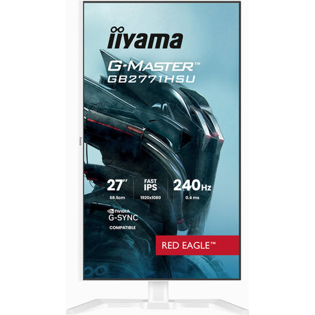 Iiyama g-master red eagle gb2771hsu-w1 27 gaming monitor (wit (mat), 1x displayport, 2x hdmi, 1x usb-c, 1x usb-a, 240 hz)