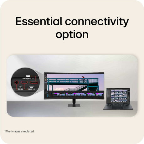 Lg ultrawide 34u601b-b 34 curved monitor (zwart, 1x displayport, 1x hdmi, 120 hz)