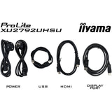 Iiyama prolite xu2792uhsu-b6 27 4k ultra hd monitor (zwart, 1x displayport, 1x hdmi, 1x usb-c, 3x usb-a)