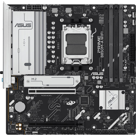 Asus prime b850m-a wifi socket am5 moederbord (2.5gb-lan, wi-fi 6e, bt, sound, µatx)
