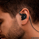 Sharkoon stealthbite iem in-ear oortjes (zwart, pc, usb-a, ubs-c, 3,5 mm)