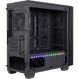 Inter-tech x-608 infinity micro midi tower behuizing (zwart | 1x usb-a | 1x usb-c | rgb | window)