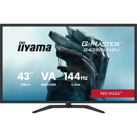 Iiyama g-master red eagle g4380uhsu-b2 42.5 4k ultra hd gaming monitor (zwart, 2x displayport, 2x hdmi, 4x usb-a, 144 hz)