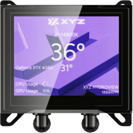 Xyz pc gear hydroview aio 360 waterkoeling (zwart, argb, pwm)