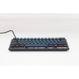 Ducky one 3 pro mini rgb mechanisch gaming toetsenbord (zwart, us lay-out (qwerty), cherry mx2a brown, 60%, rgb led, double-shot pbt, quack mechanics, hot swap)