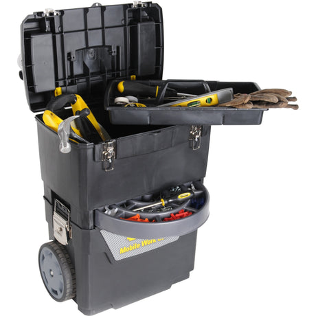 Stanley mobile work center 2in1 gereedschapskist (zwart grijs)