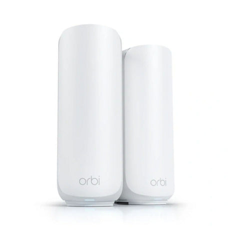 Netgear orbi 370 wifi mesh systeem, dual-band wifi 7-mesh systeem, 2 stuks mesh router (wit, 1x orbi wifi 7-router (rbe371), 1x orbi wifi 7-satelliet (rbe370))