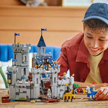 Lego creator 3in1 middeleeuws kasteel met ridders te paard bouwpakket voor kinderen 31168