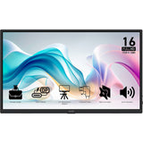 Msi pro mp165 e6 15.6 monitor (zwart, hdmi, 2x usb-c)