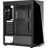 Aerocool shard midi tower behuizing (zwart | 3x usb-a | rgb | window)