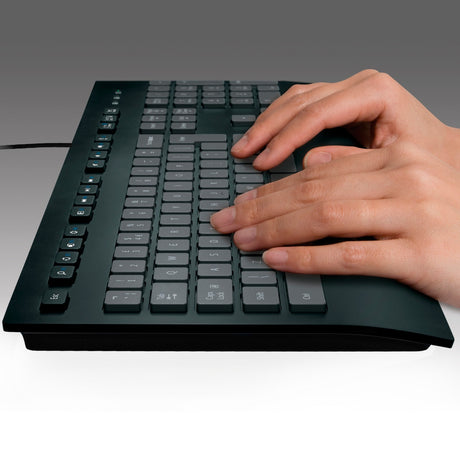 Logitech k280e toetsenbord (zwart, eu lay-out (qwerty), rubberdome)