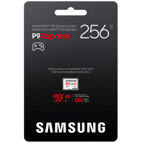 Samsung p9 express 256gb microsdxc™ express geheugenkaart (wit, uhs-i u3, v30)