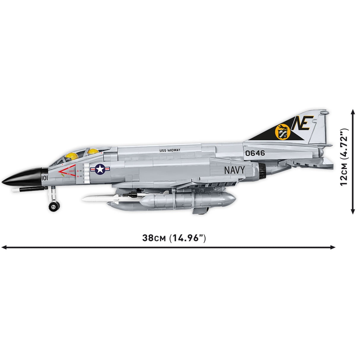Cobi armed forces - f-4 phantom ii - uss midway constructiespeelgoed (schaal 1:48)