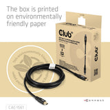 Club 3d usb-c naar minidisplayport dp40 bidirectioneel adapter (zwart, 2 meter, vesa-gecertificeerd)