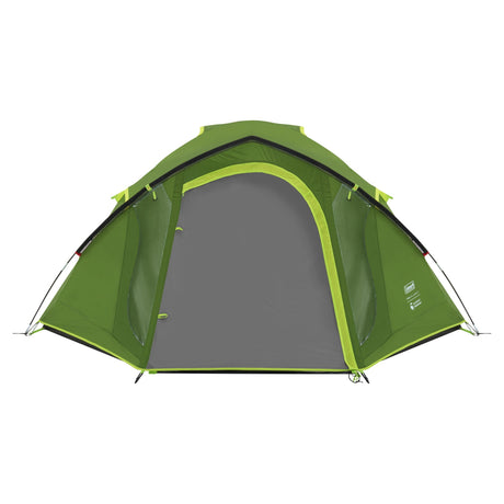 Coleman darwin 4 plus koepeltent (donkergroen lichtgroen, met voorbouw, model 2025)