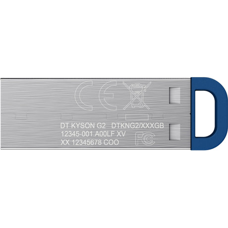 Kingston datatraveler kyson usb flash drive 128 gb usb-stick (zilver blauw, usb-a 3.2 (5 gbit s))