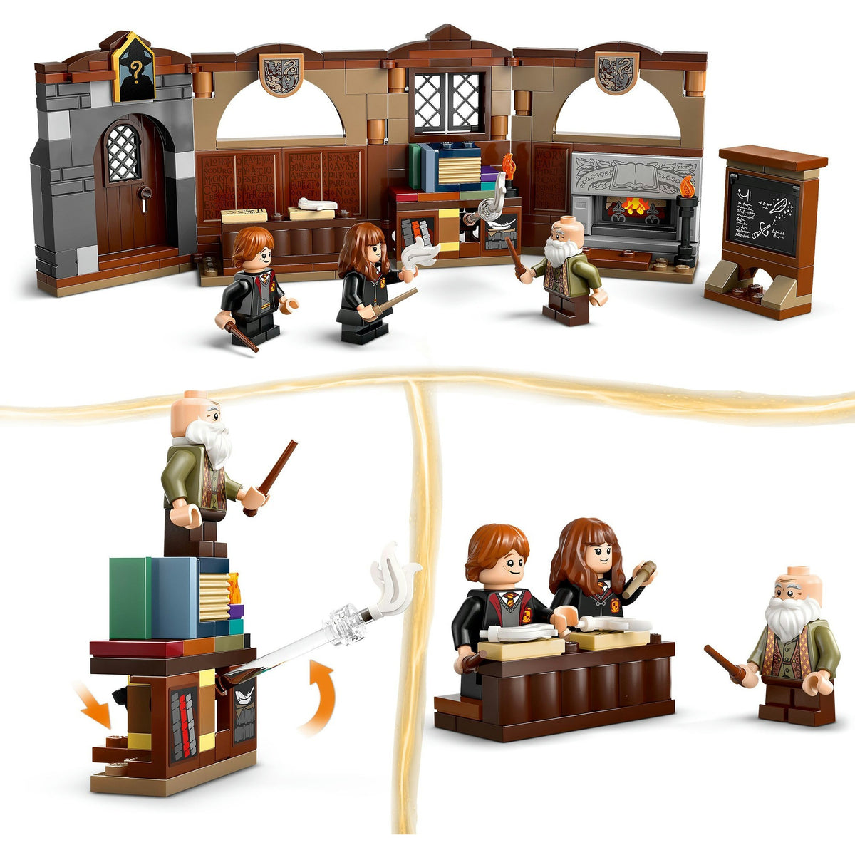 Lego harry potter kasteel zweinstein: toverspreukenles speelgoed voor 8 jaar en ouder 76442