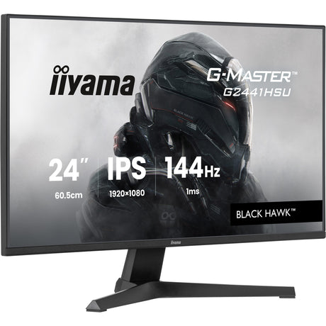 Iiyama g-master black hawk g2441hsu-b1 23.8 gaming monitor (zwart, 1x displayport, 1x hdmi, 2x usb-a, 144 hz)