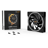 Be quiet! light wings pwm high-speed rgb case fan (zwart, 120 x 120 x 25 mm)