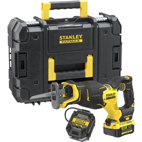 Stanley brushless v20 18v fatmax reciprozaag (zwart geel, accu, oplader en koffer inbegrepen)