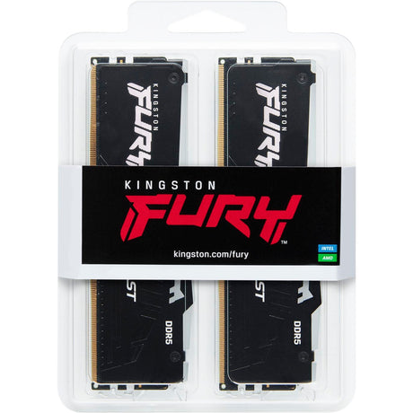 Kingston fury beast rgb 16 gb ddr5-6000 (2x 8 gb) werkgeheugen (zwart, kf560c30bbeak2-16, xmp 3.0, expo 1.1)