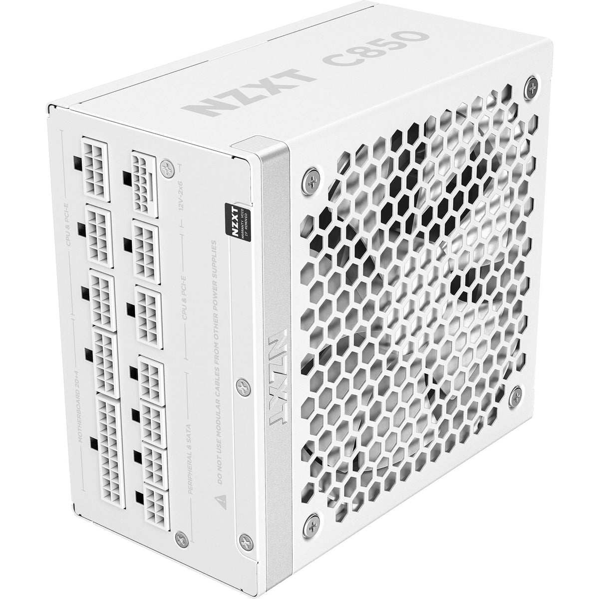 Nzxt c850 gold atx 3.1 modulaire 850 watt voeding (wit, 1x 12v-2x6, 3x pcie)