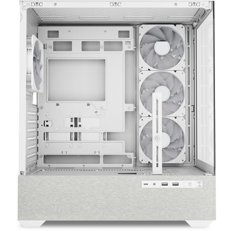 Sharkoon ak7 argb midi tower behuizing (wit | 2x usb-a | 1x usb-c | rgb | tempered glass)