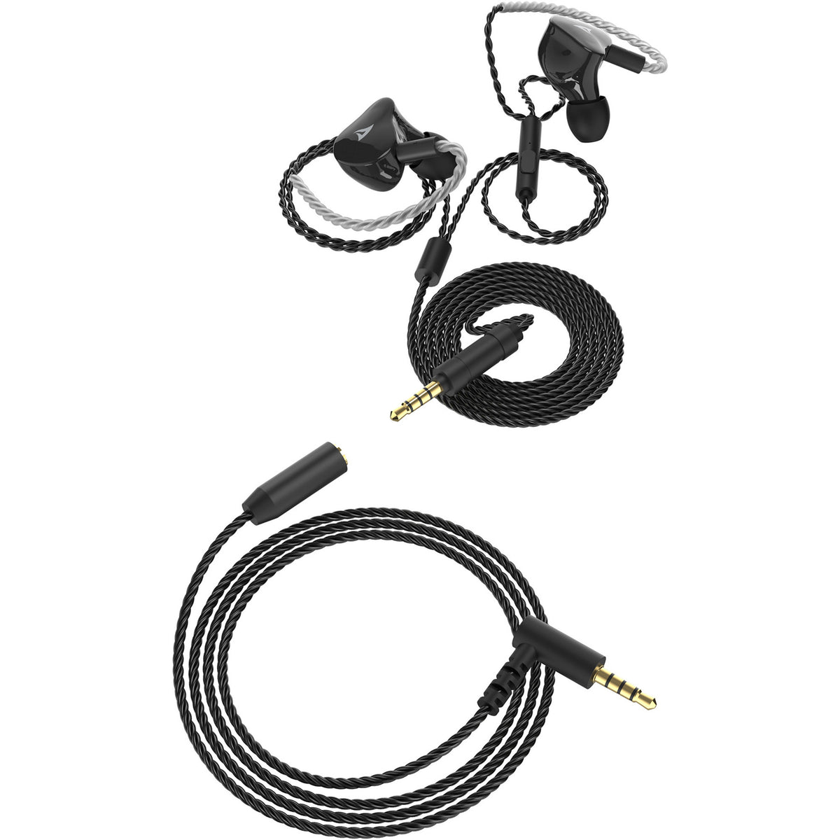 Sharkoon stealthbite iem in-ear oortjes (zwart, pc, usb-a, ubs-c, 3,5 mm)